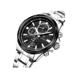 Naviforce Chronograph Luxury Edition Watch For Men - Silver (NF-9089-1)