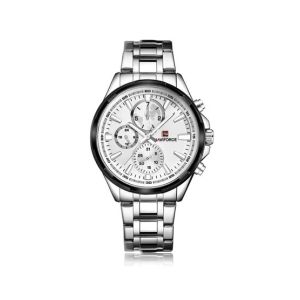 Naviforce Chronograph Luxury Edition Watch For Men - Silver (NF-9089-5)