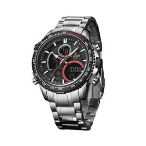 NaviForce Dual Time Working Men’s Watch Silver (NF-9182-2)