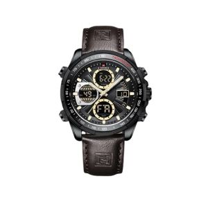 NaviForce Dual Time Exclusive Men's Watch Brown (NF-9197-2)
