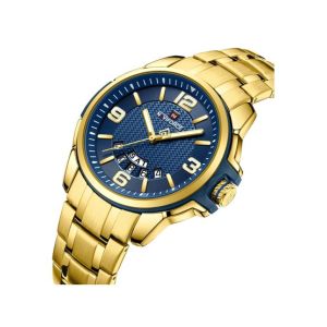 Naviforce Day & Date Edition Watch For Men - Golden (NF-9215S-1)