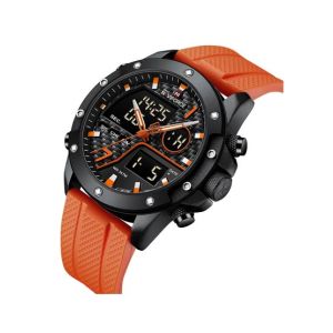 Naviforce Dual Time Edition Watch For Men - Orange (NF-9221-2)