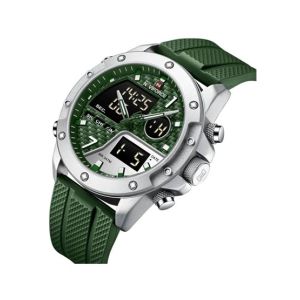 Naviforce Dual Time Edition Watch For Men - Green (NF-9221-6)