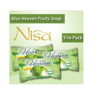 Nisa Heaven Fruity Soap Green Apple 155 Gm (Pack of 3)