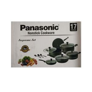 Non Stick Cookware Set Black - 17 Pcs (0048)
