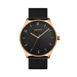 Obaku Analog Watch For Men's Black (V235GXVBMB)