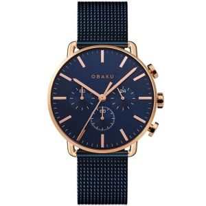 Obaku Havn Ocean Watch For Men's Blue (V232GCVLML)