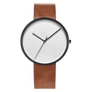 Obaku Leather Watch For Men Brown (V219GXBIRZ)