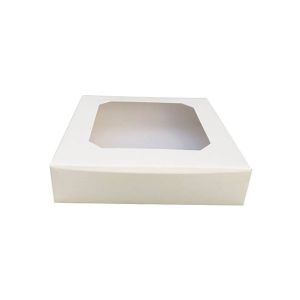 Packaging One Transparent Top Window Box 4 Brownies & Donuts (Pack Of 5)