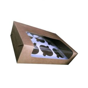 Packzypk Cupcake Box For 6 (Brown)