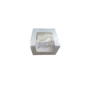 Packzypk Single Cupcake Box 6.5x2.5x3 White