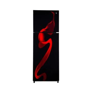 PEL Glass Door Freezer-on-Top Refrigerator 13 cu ft (PRGD-21960)-Red Blaze