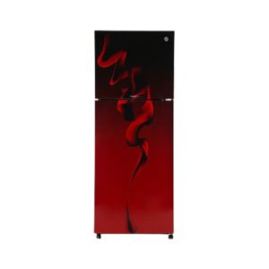 PEL Curved Glass Door Freezer-on-Top Refrigerator 11 cu ft (PRCGD-6360)-Maroon Blaze
