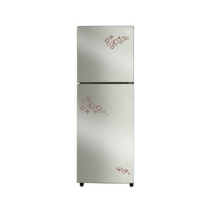 PEL Glass Door Freezer-on-Top Refrigerator 11 cu ft (PRGD-6460)-Pattern Mirror Red
