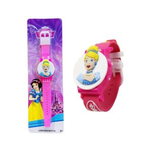 Planet X Disney Princess Wrist Watch For Girls - Pink (PX-11510)