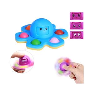 Planet X Face Changing Pop It Fidget Spinner Toy - Blue (PX-11108)