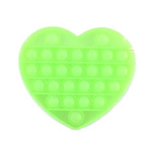 Planet X Pop Bubble Fidget Heart Silicone Toy Green (PX-11084)