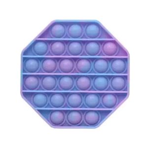 Planet X Pop Bubble Fidget Octagon Silicone Toy Blue (PX-11079)