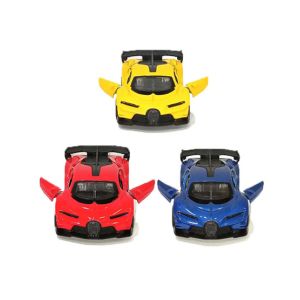 Planet X Scale Die Cast Bugatti Car Assorted Colors - 5 inches (PX-10877)