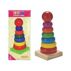 Planet X Wooden Stacking Arinbow Tower For Toddlers (PX-10883)