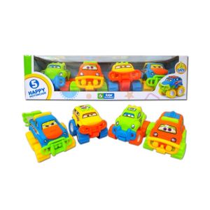 Planet X Happy Motorcade Monster Trucks 4Pcs (PX-10290)