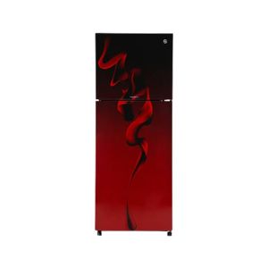 PEL Freezer-on-Top Curved Glass Door Refrigerator 11 Cu Ft - Maroon Blaze (PRCGD 6350)