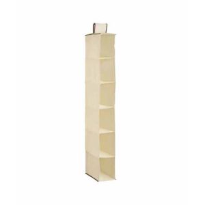 Premier Home 6 Section Cream Hanging Shoe Organiser (1901133)