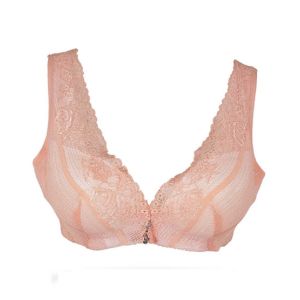 Purple Bag Fancy Lace Soft Double Padded Wireless Bra Light Pink (0026)