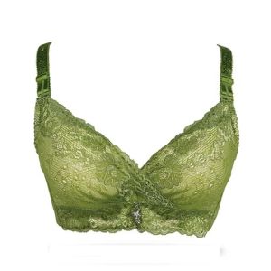 Purple Bag Fancy Soft Padded Full Support Bra Green (0050)