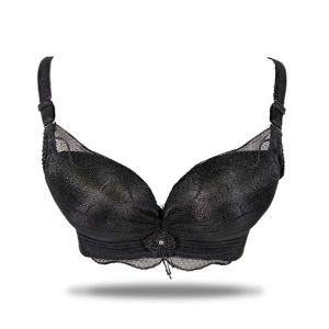 Purple Bag Fancy Soft Padded Wired less Bra For Women Black (OFW0033)