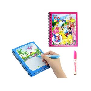 Planet X Reusable Magic Water Coloring Book With Pen For Kids (PX-12081)