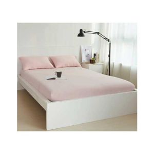 Rainbow Linen Jersey Fitted Bed Sheet King Size Pink (RHP123)