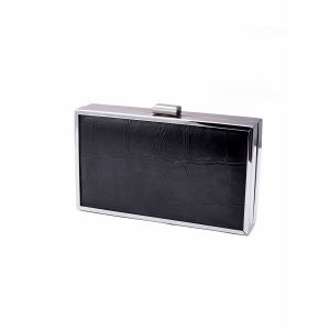 Rangoon Textured Clutch Bag For Women Black