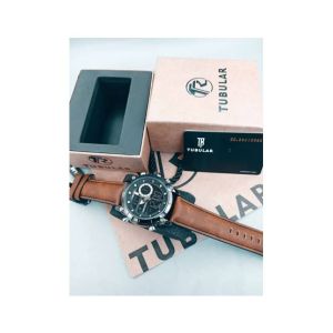 Tubular Stylish Sport Wrist Watch For Men Brown