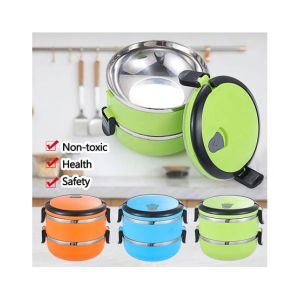 RG Shop 2 Layers Stainless Steel Air Tigth Lunch Box