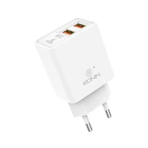 Ronin Dual Port Lightning Charger - White (R-615)