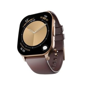Ronin Smart Watch With Golden Dial (R-07)-Maroon