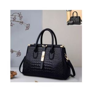 Saad Collection Handbag With Pouch For Women Black (0056)