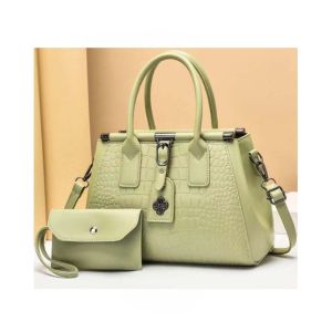Saad Collection Handbag With Pouch For Women Green (0058)
