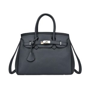 Saad Collection PU Leather Hand Bag For Women Black (0047)