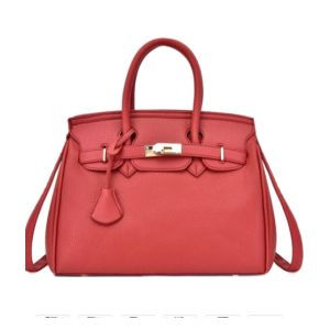 Saad Collection PU Leather Hand Bag For Women Red (0050)