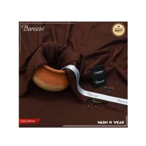 Sabri Textile Original Bareeze Unstitched Suits For Men-Cocoa Brown