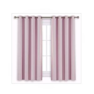 Sajid Zaib Velvet Jacquard Curtains 2 Pcs Pink
