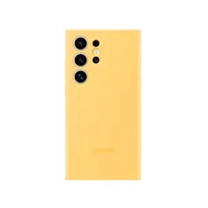 Samsung Silicone Case For Galaxy S24 Ultra-Yellow