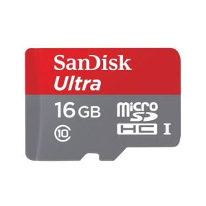 SanDisk 16GB Ultra UHS-I Micro SDHC Class 10 Memory Card with SD Adapter