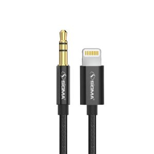 Sigma Lightning To 3.5mm Audio Cable - Black (Aux-03)