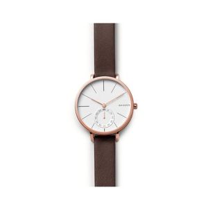 Skagen Hagen Leather Women's Watch Dark Brown (SKW2356)