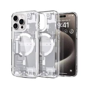 Spigen Ultra MagFit Anti Yellowing Case For Apple iPhone 15 Pro Max Zero One White (ACS07034)