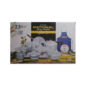 Super National Metal Finish Cookware Set - 23 Pcs Set