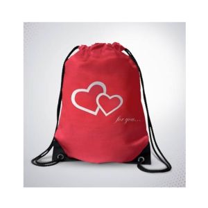 Traverse Heart Printed Drawstring Bag (T150DRSTR)